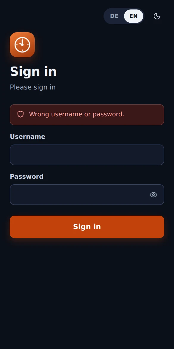 Login mobile
